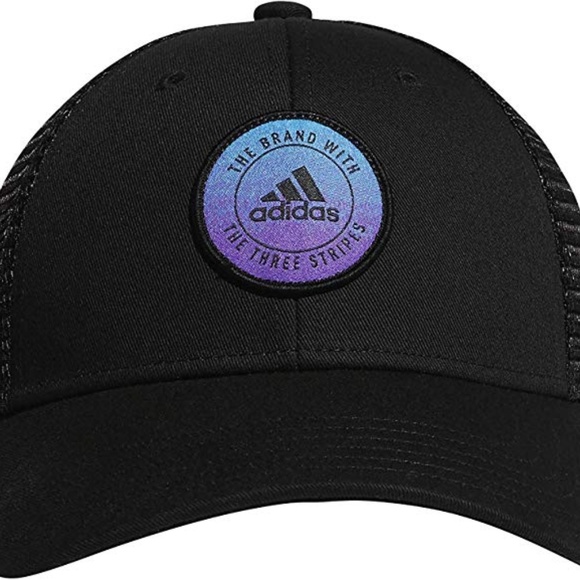 black adidas trucker hat